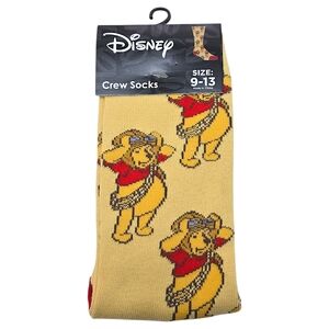 NWT Disney Winnie The Pooh Crew Socks One Size Adults Pooh Bear Graphic Novelty